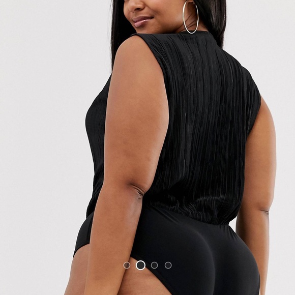 Wrap front black body suit - Picture 5 of 9